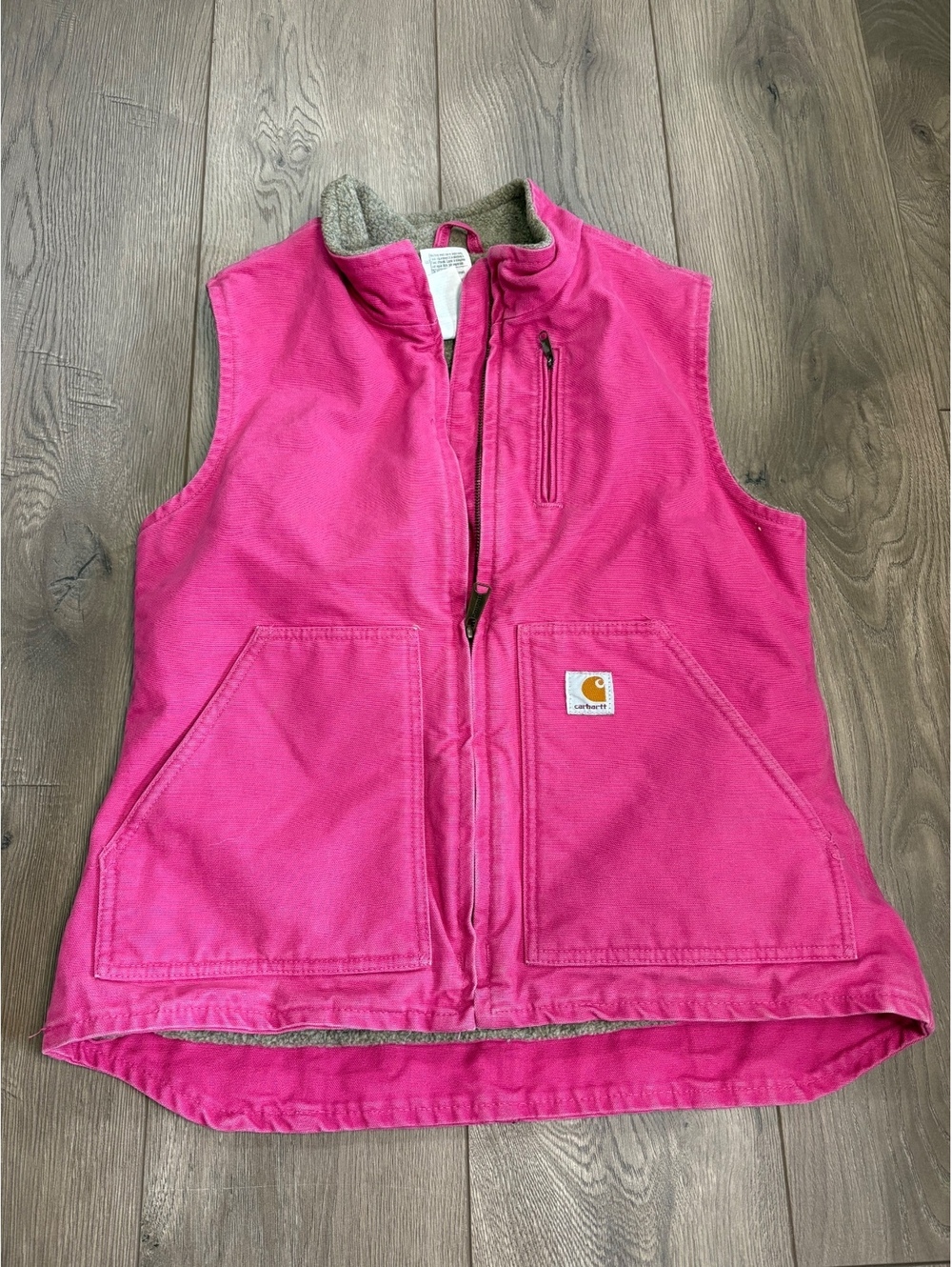 Carhartt for Women pink fleece lined vest WV001 WTM small